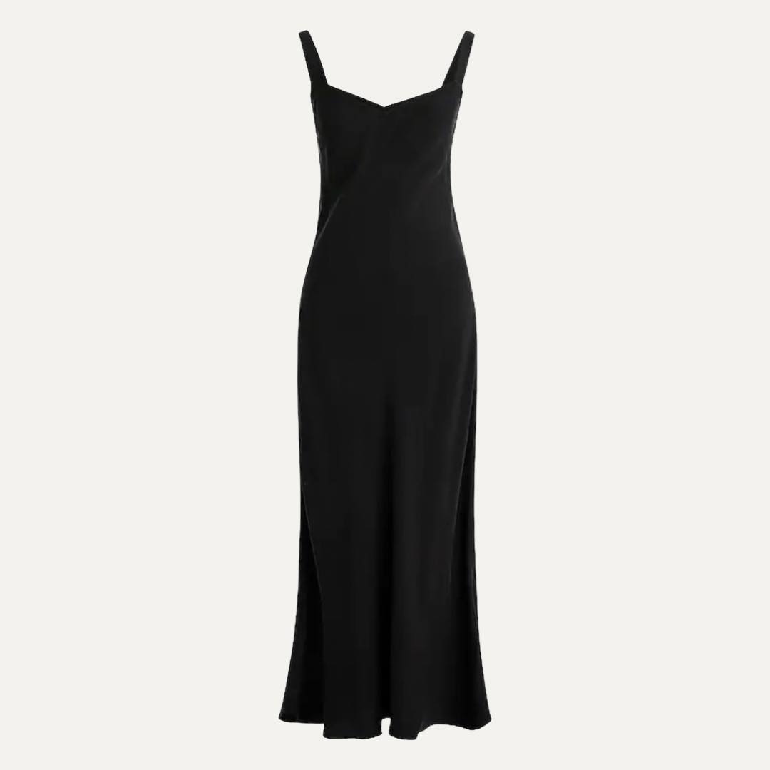 Gwyneth V-neck slip dress in cupro blend by J.Crew