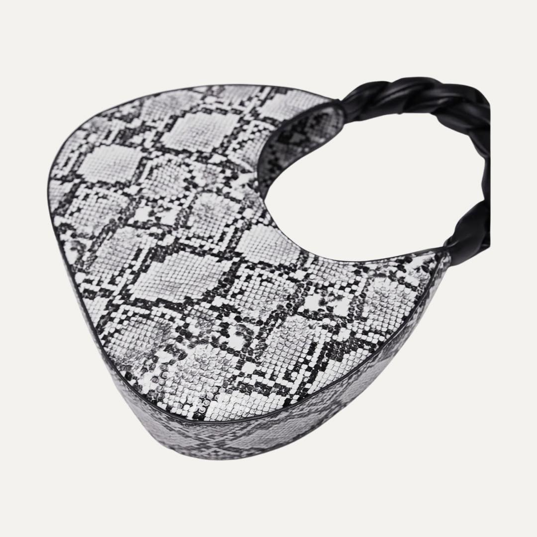 Glyn Snakeskin Print Scoop Hobo Handbag by Topshop