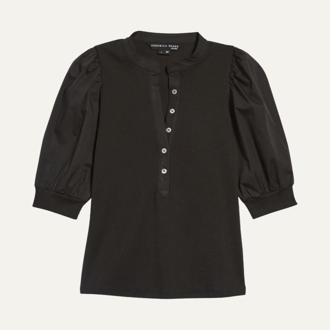 Coralee Front Button Blouse by Veronica Beard