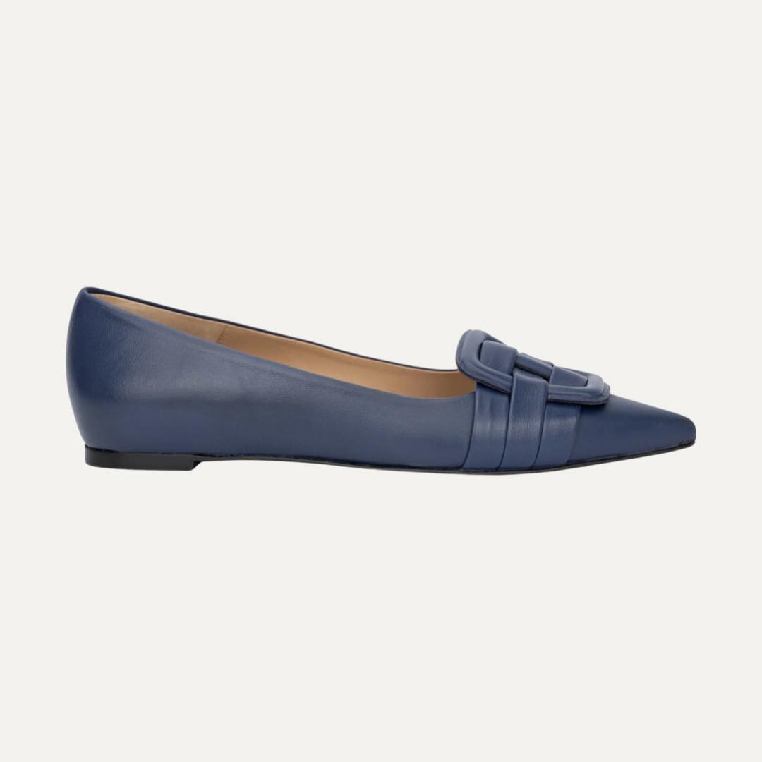 Jelena Buckle Pointed Toe Flat by Aquatalia Jelena Buckle Pointed Toe Flat by Aquatalia