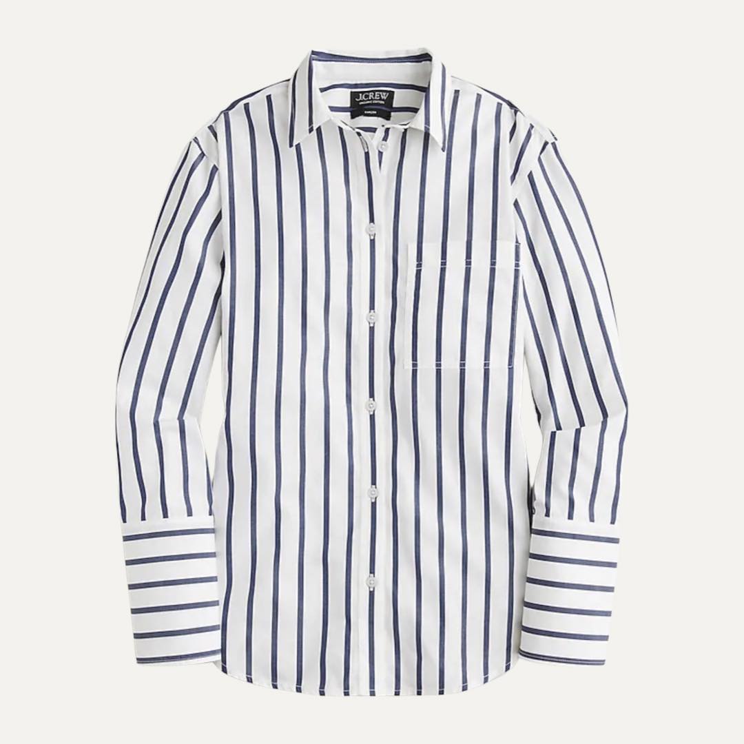 Garçon cotton poplin shirt in stripe by J.Crew