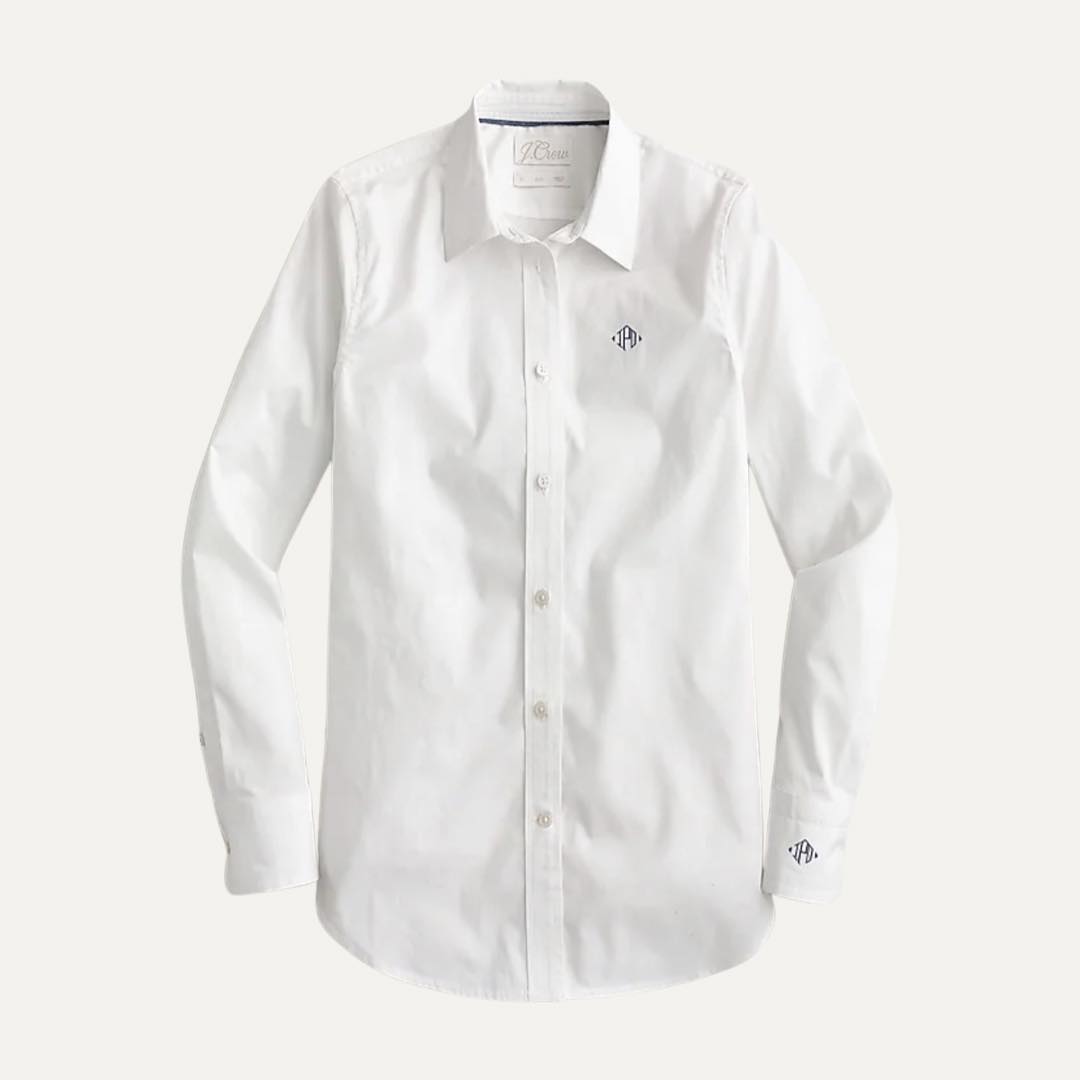 Slim-fit stretch cotton poplin shirt