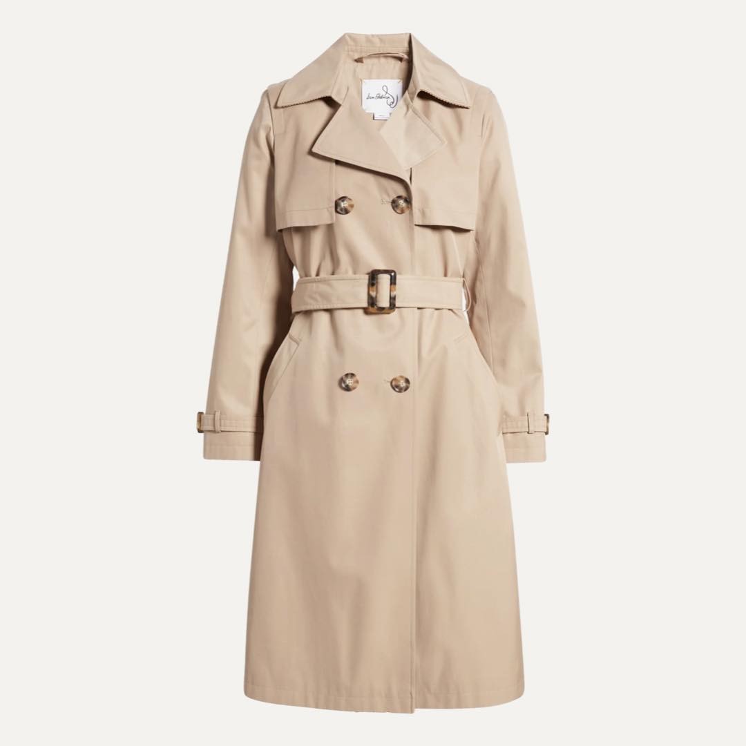 Water Resistant Double Breasted Trench Coat by Sam Edelman