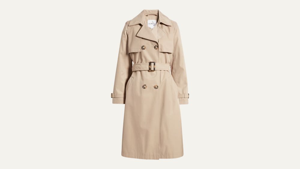 Water Resistant Double Breasted Trench Coat by Sam Edelman