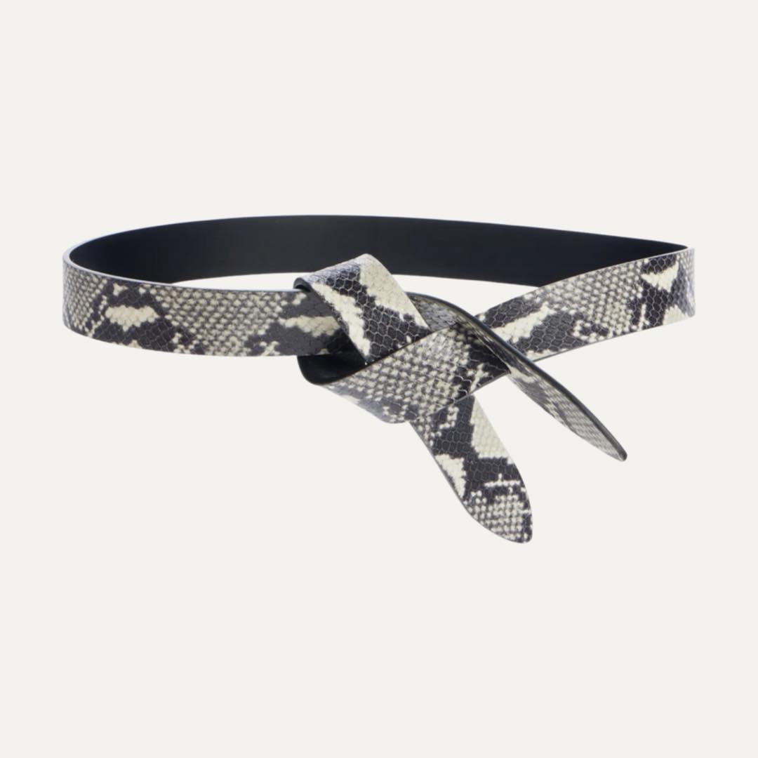 Lecce Snake Print Reversible Leather Belt by Isabel Marant