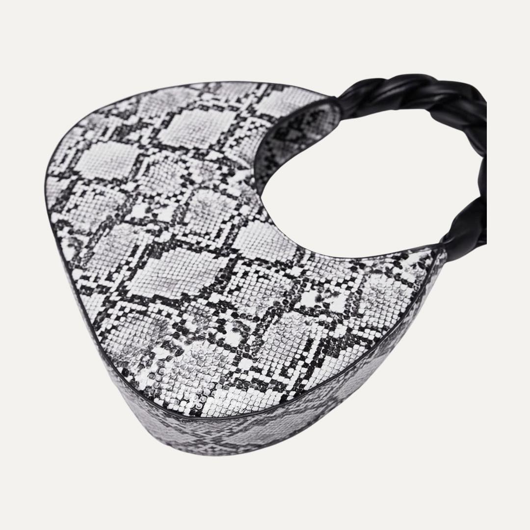 Glyn Snakeskin Print Scoop Hobo Handbag by Topshop