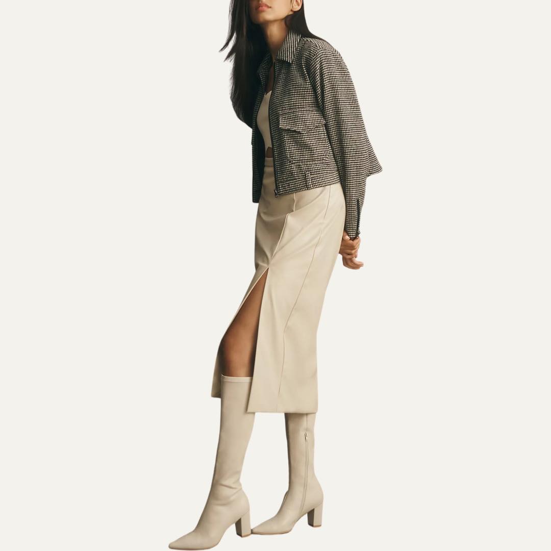 Houndstooth Cropped Jacket by Bella Dahl
