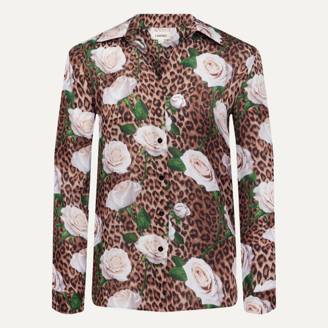 Nina Print Silk Shirt by L'agence