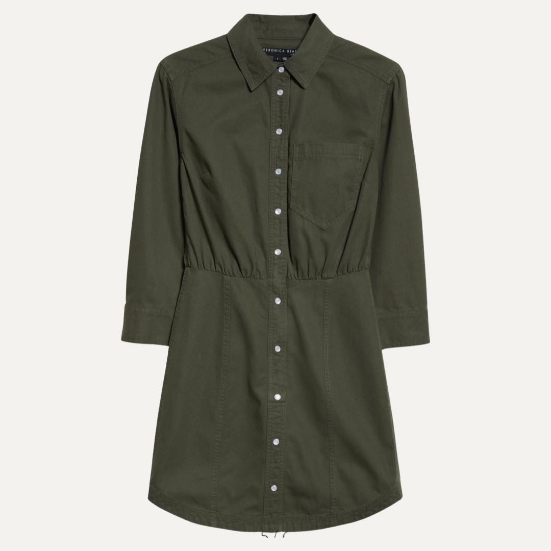 Keston Cotton Twill Shirtdress by Veronica Beard