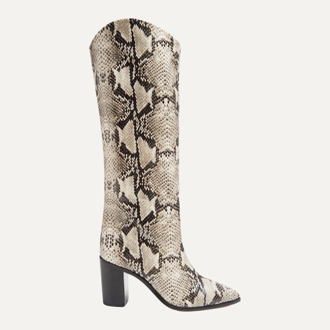 Maryana Block Pointed Toe Knee High Boot by Schutz