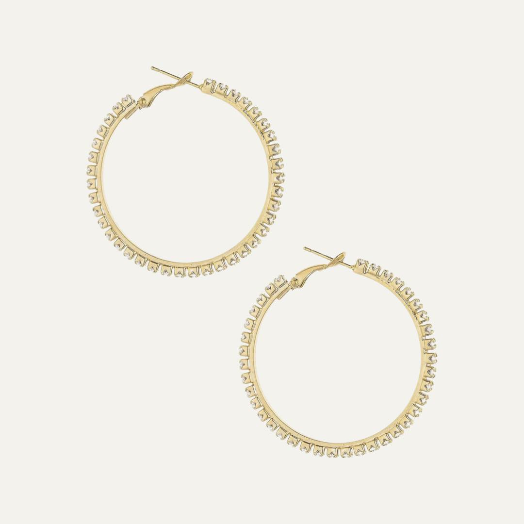 Cubic Zirconia Hoop Earrings by Ettika