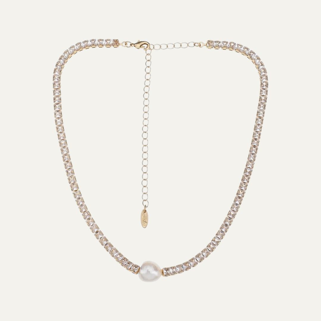 Freshwater Pearl Tennis Necklace by Ettika