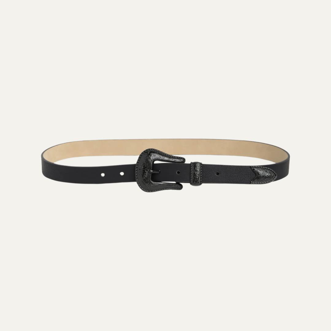 Enamel Western Buckle Belt by Vince Camuto