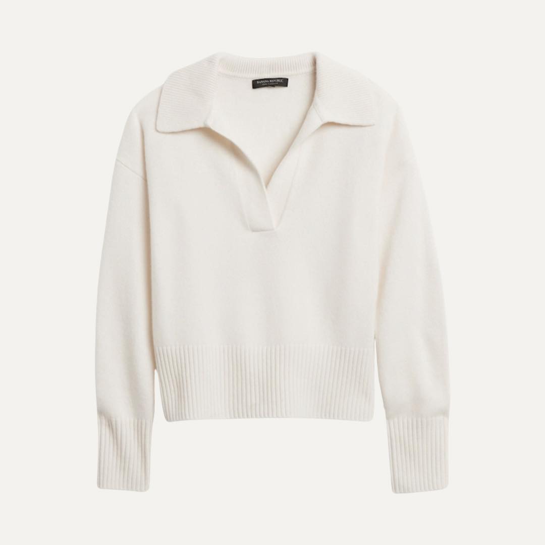 Luna Cashmere Sweater Polo by Banana Republic