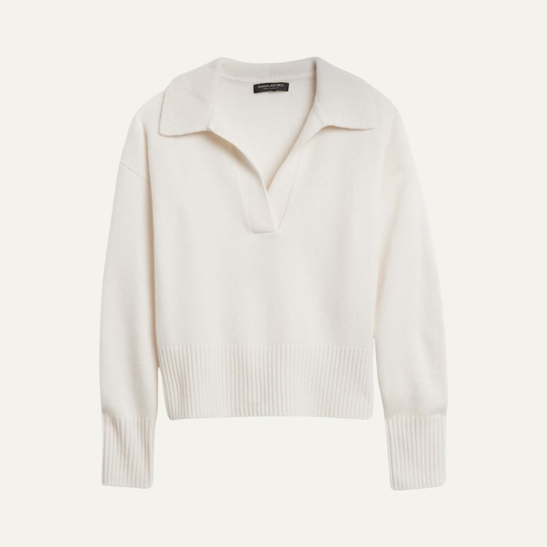 Luna Cashmere Sweater Polo by Banana Republic