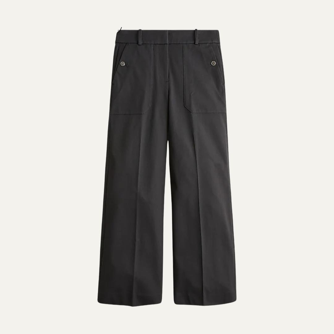 Sydney Wide-leg Pant In Bi-stretch Cotton Blend by J.Crew