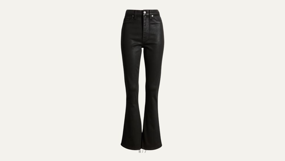 Tailorless Coated Ultra High Waist Skinny Bootcut Jeans by 7 For All Mankind