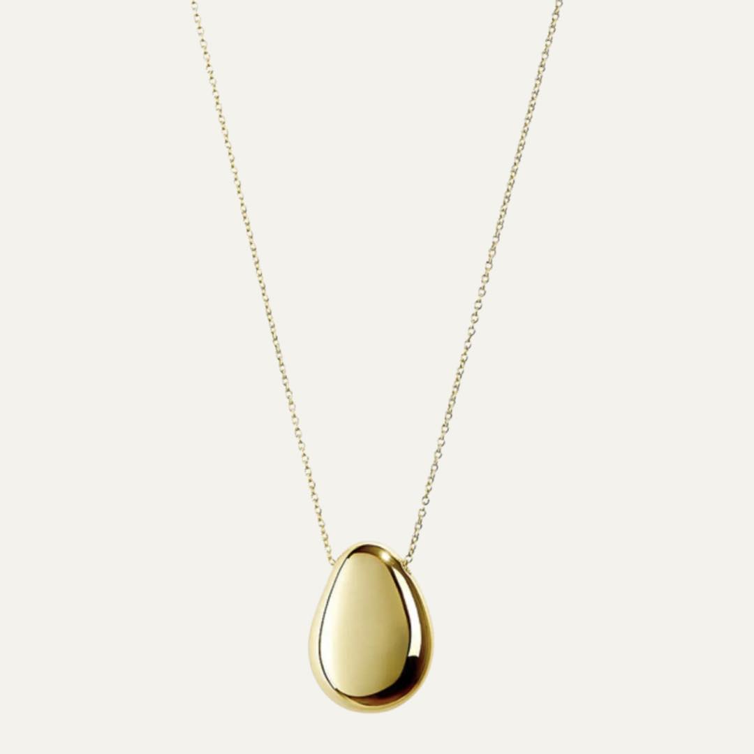 Pebble Gold Pendant Necklace by Ana Luisa